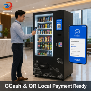 ตู้จำหน่ายสินค้าอัตโนมัติอัจฉริยะ GCash แบบรวมในตัว พร้อมระบบชำระเงินด้วย QR คิวอาร์โค้ด ระบบทำความเย็นเร็ว และระบบฆ่าเชื้อด้วยแสงยูวี สำหรับเครื่องดื่มและขนมขบเคี้ยว - Product Image 1