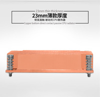 Radiateur de serveur 2011 passif à pas de trou rectangulaire QM1UBB-2011R 1U tout dissipateur de chaleur en cuivre