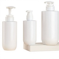 Bouteille pompe en PET givré personnalisée avec logo, 200 ml, 300 ml, 500 ml, pour emballage de savon liquide et de shampoing, vente en gros