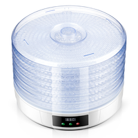 Professionele Productie 5-laags Voedseldroger 220-240V 50Hz 250W Digitale Fruit Dehydrator
