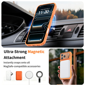 <span class=keywords><strong>Coque</strong></span> de protection magnétique mate effet seconde peau avec support et cadre d'objectif métallique premium pour <span class=keywords><strong>iPhone</strong></span> 18 17 Pro Max – Vente en gros - Product Image 4
