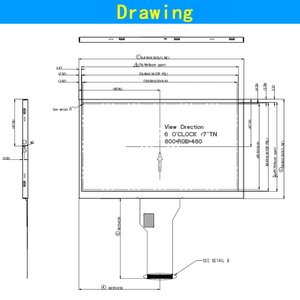 Luce solare esterna disponibile da 7 pollici <span class=keywords><strong>TFT</strong></span> 800x480 DotsA070-92-TT IPS con Touch Screen capacitivo <span class=keywords><strong>Monitor</strong></span> Display <span class=keywords><strong>LCD</strong></span> - Product Image 5