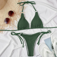 Zy169 Sexy Ladies Jean Bikinis Beachwear Denim Bra Tops Booty Shorts Bikini Set Vacation Two Piece Short Outfits Women Clothes