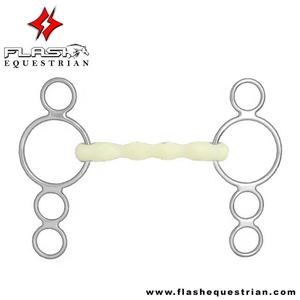 Fait sur mesure Eco pur 3 anneaux Gag Pessoa Bits en acier inoxydable Western Dutch Gag Bit allemand Silver Bits meilleur vendeur d'équitation - Product Image 5