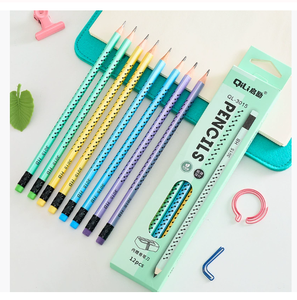 Juego de Dibujo Infantil Ecológico de Alta Calidad, Lápices de Madera Amarillos HB, Borrador, Soporte Triangular de 7 Pulgadas, Marca <span class=keywords><strong>Sansan</strong></span>, Económico de Fábrica - Product Image 5