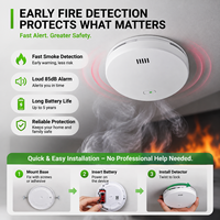 Capteur de sécurité domestique sans fil, alimenté par batterie, moniteur de sécurité intérieur, installation facile pour les projets de sécurité résidentielle et commerciale