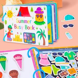 <span class=keywords><strong>Livre</strong></span> sensoriel Montessori pour enfants, <span class=keywords><strong>livre</strong></span> d'activités éducatif et écologique, idéal pour les voyages printemps-<span class=keywords><strong>été</strong></span>-automne-hiver - Product Image 5
