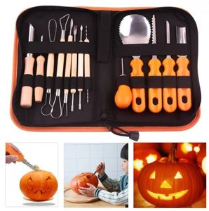 13Pcs/Set Professional Cutting Supplies Halloween Pumpkin Carving <b>Tools</b> Kit With Carrying <b>Case</b> - Product Image 6