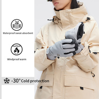 Gants de ski TERROR CREW personnalisés OEM ODM, imperméables, en cuir de chèvre, thermiques, avec fermeture à boucle réglable, vente en gros