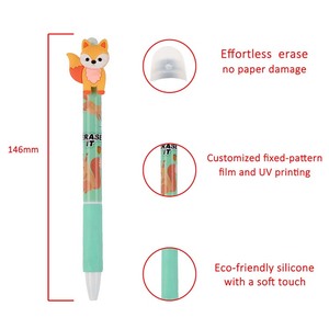 O&amp;Q Kinder Radierbarer Gelstift Kunststoff 0,5mm Niedlicher Cartoon-Tier-Stil Blau Büro Schule Gebrauch Direktvertrieb Großhandel Schreibwaren Stift - Product Image 3