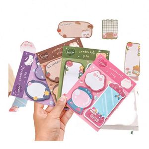 Kawaii Self-Adhesive Sticky Notes <b>Memo</b> <b>Pad</b> for Office or School Use for Gifts Promotions 100*130mm 3pad*20sheets - Product Image 1