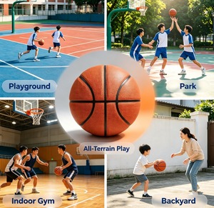 Ballon de <span class=keywords><strong>basket</strong></span>-ball d'intérieur <span class=keywords><strong>et</strong></span> d'extérieur taille 7 officiel en cuir PU antidérapant avec chambre à air en butyl pour l'entraînement sportif 75-76cm pour hommes <span class=keywords><strong>et</strong></span> femmes - Product Image 4