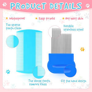 Factory Direct Sale Stainless Steel <b>Pet</b> Hair Comb <b>Brush</b> for Caring for Dogs Lice Comb for Removing Fleas and Nits Comb - Product Image 3