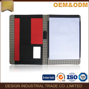 OEM Personnalisé Relié D'affaires Plaid tissu PU A4 Taille Dossier Relié - Product Image 2
