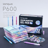 Ensemble de 72 stylos gel en plastique pailletés, couleurs métalliques néon, pointe de 1,0 mm, non effaçables, pour scrapbooking, journalisation, art