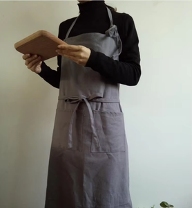 Logo personnalisé Simple jardinage hommes et femmes coton <span class=keywords><strong>chanvre</strong></span> tablier cuisson peinture cuisine ongles tablier - Product Image 5