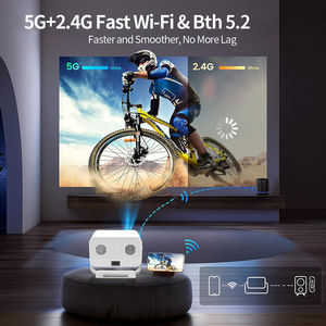 Proyector LED LCD Portátil de 260 Lúmenes, Compatible con 1080P y 4K, con Lente de Tiro Corto Inteligente Android para Cine en Casa y Noches de Cine al Aire Libre - Product Image 5
