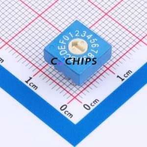 MER-16-WB(thin) Rotary Encoder Switch Through hole Component (THT) Switch 16 Through Hole True Code - Product Image 1