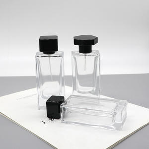 Wholesale 80ml Thick-Bottomed Glass Perfume Refill Bottles 60ml Square Cosmetic Empty <b>Spray</b> Bottles with Snap-On Caps - Product Image 4
