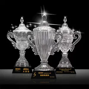 Bán buôn Chất lượng cao pha lê Trophy tùy chỉnh thiết kế mới pha lê giải thưởng Cup Trophy