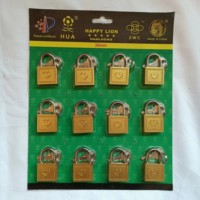 6 pièces en fer poli cadenas clé déverrouiller pas cher antivol ponçage cuivre peinture finition ouverture latérale serrure de porte en acier pour le marché chinois
