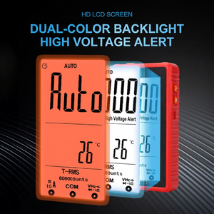Multímetro Digital de 6000 Lecturas con Rango Automático, Pantalla Digital, Medición de Voltaje CA/CC de 600V 10A, Corriente y Temperatura - Product Image 4