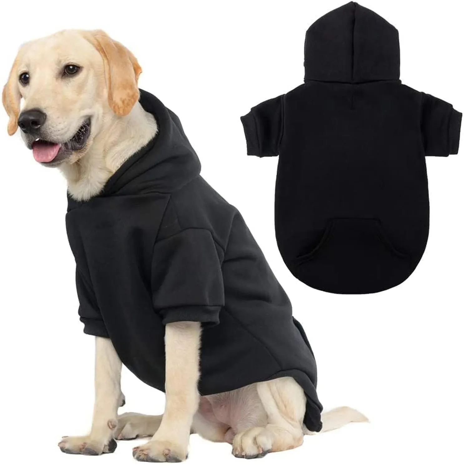 Basic Dog Hoodie Soft and Warm Sweater Dog Winter Coat Cold Weather Clothes CLASSIC Print Outdoor Wear Sustainable 1pc/opp Bag