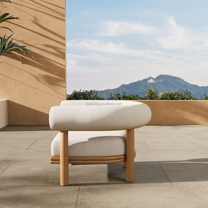 Juego de Sofás para Exteriores FERLY de Nuevo Diseño, con Respaldo Curvo y Otomana, para Hogar y Jardín - Product Image 2