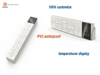 Télécommande intelligente pour toilettes JCXK 20 touches RF 433 MHz pour piles AAA, grands boutons, écran à affichage numérique, code fixe et code évolutif
