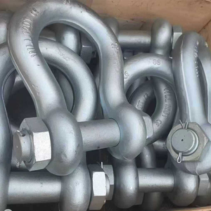 Tornillo forjado galvanizado Pin Anclaje Elevación Grillete de aparejo marino 5/8 7/16 Metal Acero inoxidable Anclaje Arco Grillete de cadena de G-209 - Product Image 4