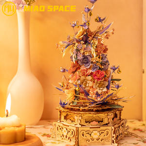 MU <span class=keywords><strong>X</strong></span> MIAO SPACE ดอกไม้เมาเหล้า ชุดประกอบโมเดลโลหะ 3 มิติ งานฝีมือ DIY ของสะสม กล่องดนตรี ของขวัญแทนใจสำหรับคนรัก - Product Image 6