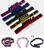 Ceinture d'entraînement à tension réglable en 8 sections, bande élastique portable en polycoton pour la danse, le Pilates et l'entraînement de force