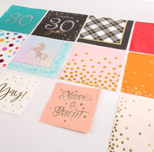 1/4 Gefaltete Servietten für Restaurants, 2-lagig, 23*23cm, Getränke- und Cocktail-Servietten, Personalisierte Papierservietten für Hochzeiten - Product Image 2