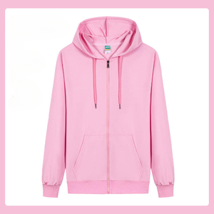 Sudadera con capucha para hombre con cremallera completa, estampado personalizado y bordado, estilo urbano, patrón sólido, hilo de bordado reactivo a los rayos UV. - Product Image 3