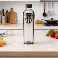 Bouteille d'eau Longstar PC 500 ml écologique sans BPA, anti-fuite, avec infuseur à thé, couvercle au design minimaliste, bouchon à vis, pour la gym et les voyages