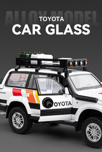 NEW 2024-08 CZ 랜드 크루저 LC80 1:24 SUV 시뮬레이션 합금 자동차 모델과 액세서리