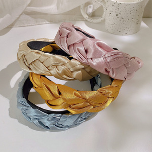 New Arrival Solid Color Thick Headband Vintage <strong>Alice</strong> Twists Braided <strong>Hair</strong> <strong>Bands</strong> <strong>Hair</strong> Velvet Plait Headbands <strong>Hair</strong> <strong>Band</strong> for Women - Product Image 3