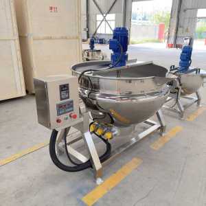 Machine à confiture de fruits à usage commercial, marmite de cuisson avec capacité de 60 kg/h, équipement de mélange et de chauffage de confiture - Product Image 4