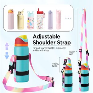 สายคล้องขวดน้ำสำหรับ Owala FreeSip 24 32 40 ออนซ์ Hydro Flask Yeti Flip ขวดน้ำแบบต่างๆ พร้อมคาราไบเนอร์ - Product Image 6