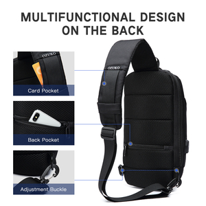 Ozuko D9223 עמיד למים טקטי גברים כתף תיק אופנה 2023 Crossbody שקיות ניילון בד מותאם אישית גברים שליח שקיות