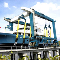 Grue de levage de bateau de plaisance marine à moteur diesel de 600 tonnes, 800 tonnes, 1000 tonnes avec roulement et boîte de vitesses