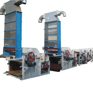 New Fully Automatic Seven-Roller Nonwoven Machine Waste Clothing Scrap Recycling with Wooden & Iron Rollers