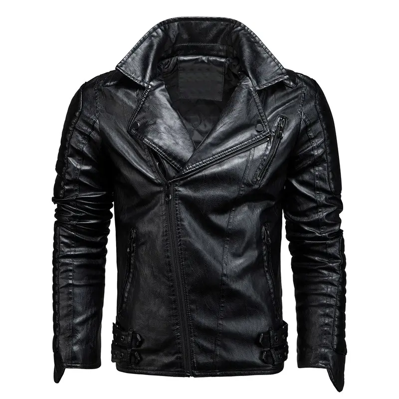 Custom Wholesale Man Breathable Plus Size Toddler Real Leather Varsity Arms Genuine Leather Biker Jacket Men
