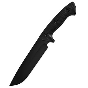 Coltello da Sopravvivenza Tattico con Manico in Plastica Nera di Grandi Dimensioni, Coltello Bowie per Caccia e Attività all'Aperto - Product Image 1