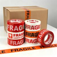 Ruban d'emballage fragile DEFOO OPP avec logo personnalisé, adhésif acrylique pour boîtes d'expédition, ruban d'emballage fragile directement de l'usine