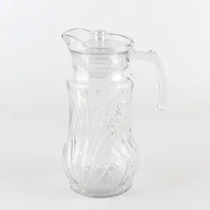 Competitive price 1 Liter Glass Pitcher water jug with handle