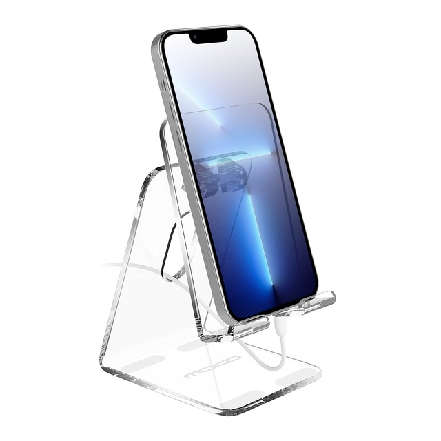 MoKo Desk Accessories Adjustable Clear Acrylic Cell Mobile Stand Phone Holder Universal Tablet Holder for 4 12.9 iPad