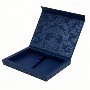 Cajas de Regalo Azules de Lujo Personalizadas, <span class=keywords><strong>Caja</strong></span> de Empaque <span class=keywords><strong>para</strong></span> Membresía VIP Empresarial, Porta Tarjetas - Product Image 3