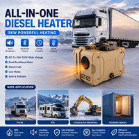 Chauffage de stationnement diesel tout-en-un 12V 24V 220V pour camion, camping-car, maison – Chauffage autonome au diesel