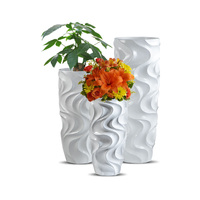Vases de Sol en Fibre de Verre Grands 20/28/36/48 Pouces, Cylindriques Blancs, Décoratifs d'Intérieur – Vente en Gros Fabricant